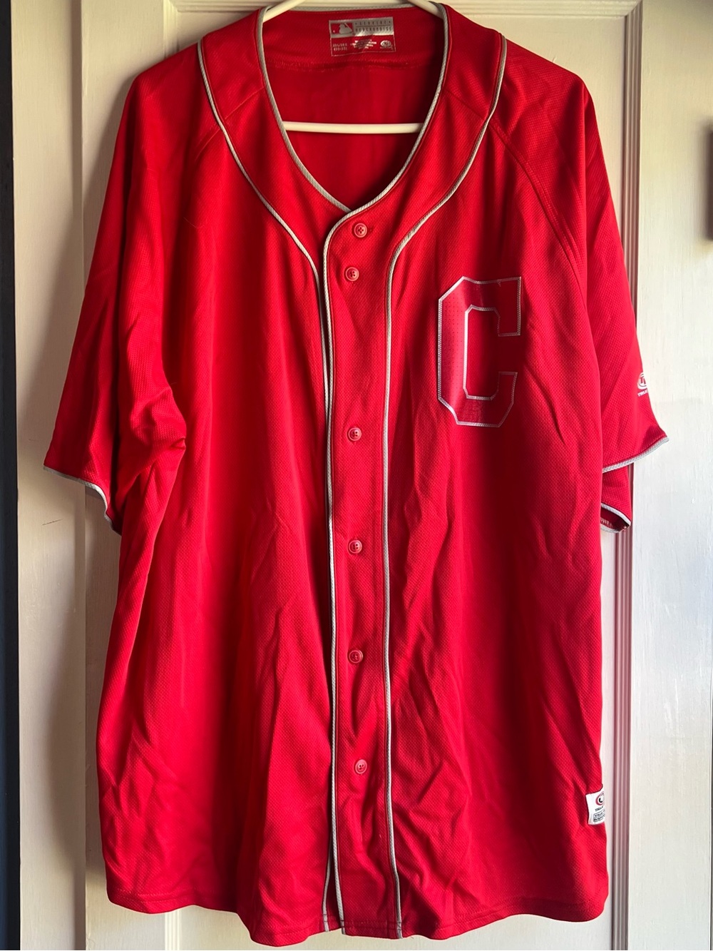 Cleveland Guardians Red Baseball Jersey with White Piping